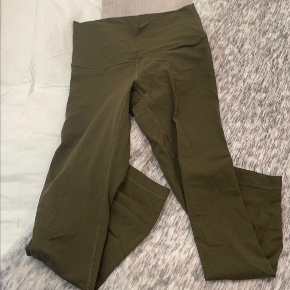 Olive green lulu lemon wunder under leggings